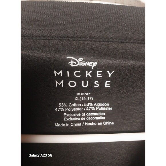 Mickey Mouse Women's XL Black Sweatshirt - Picture 5 of 7